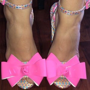 ASOS pink bow heels